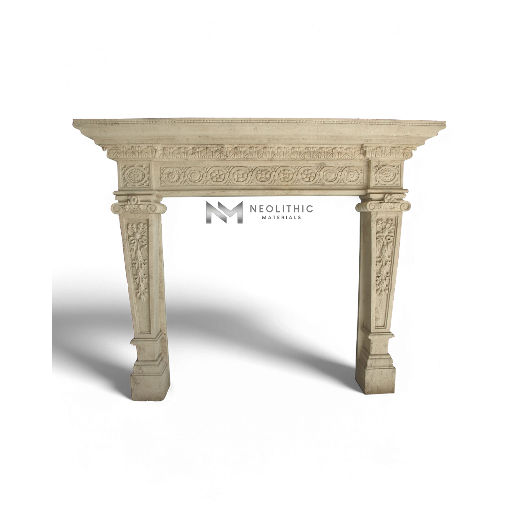 Limestone Fireplace Mantel